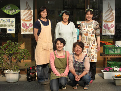 Family affair: Iwakura-san's daughter-in-law runs the in-house tea store.