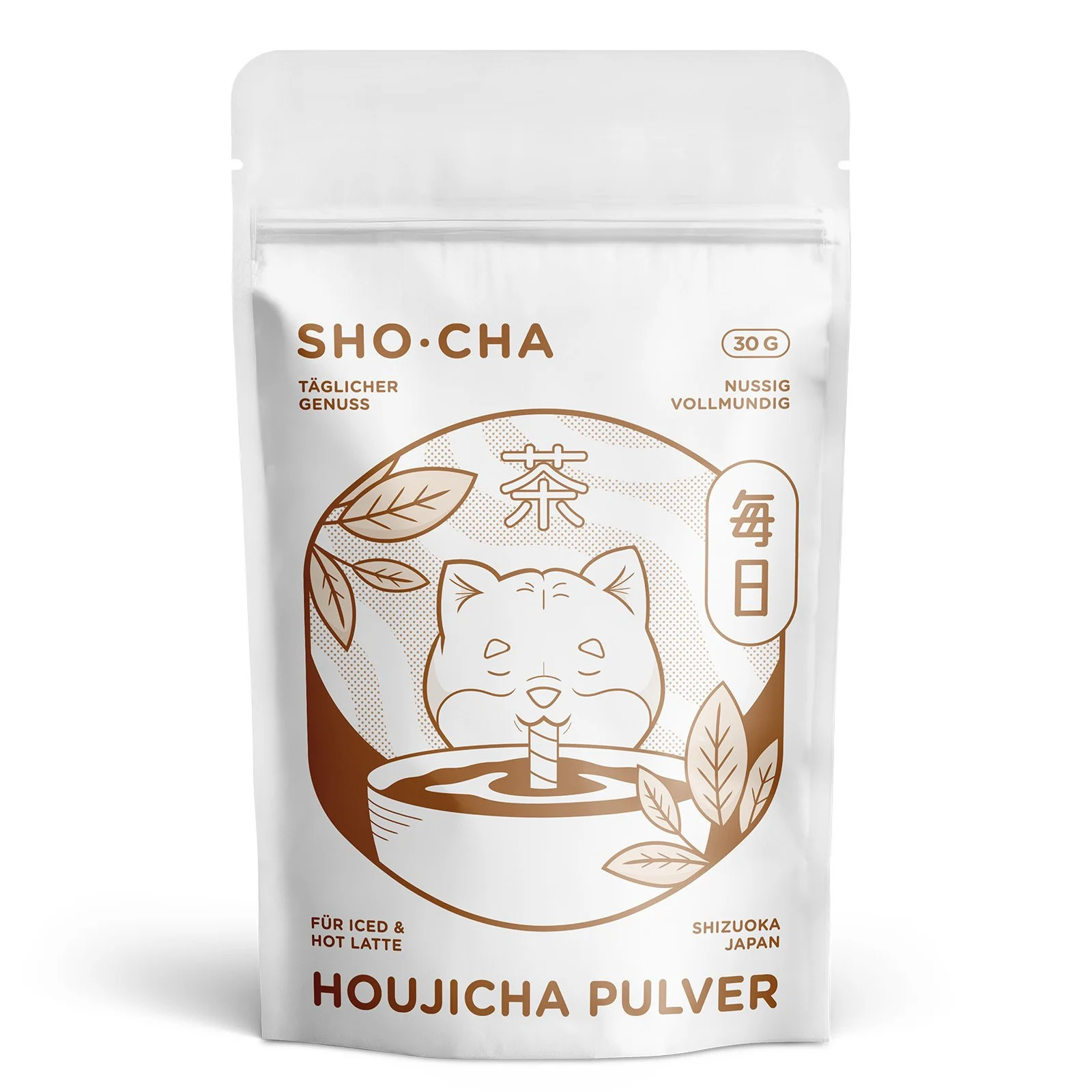 Houjicha Pulver für Houjicha Latte koffeinfreie Matcha Alternative geröstet.jpg