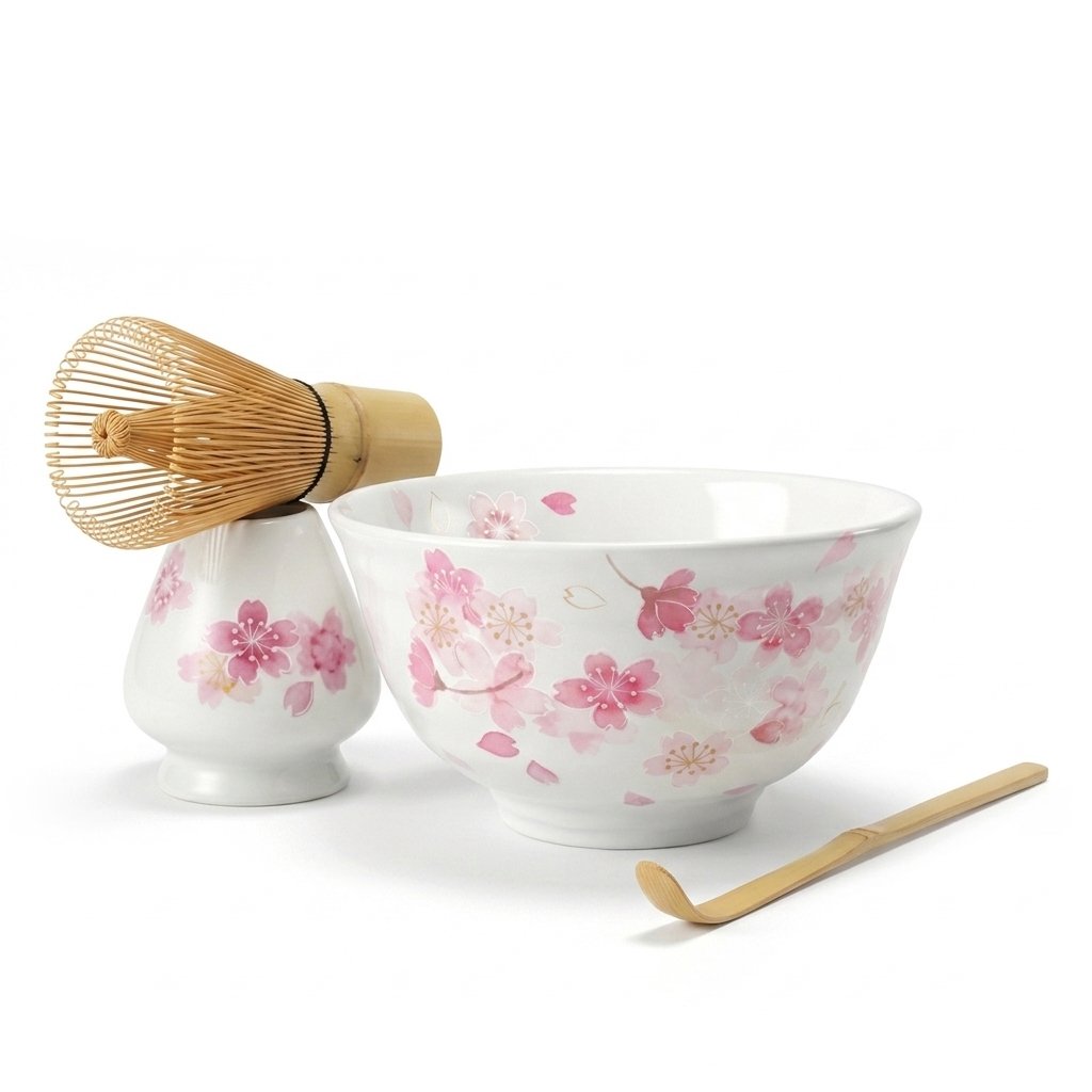 Matcha Set SHIN HANA Matchabesen Matchalöffel Japan Original.jpg