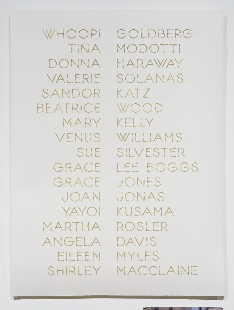 Cast List: Whoopi Goldberg , 2015, laser-cut BFK Rives paper, 28 x 22”