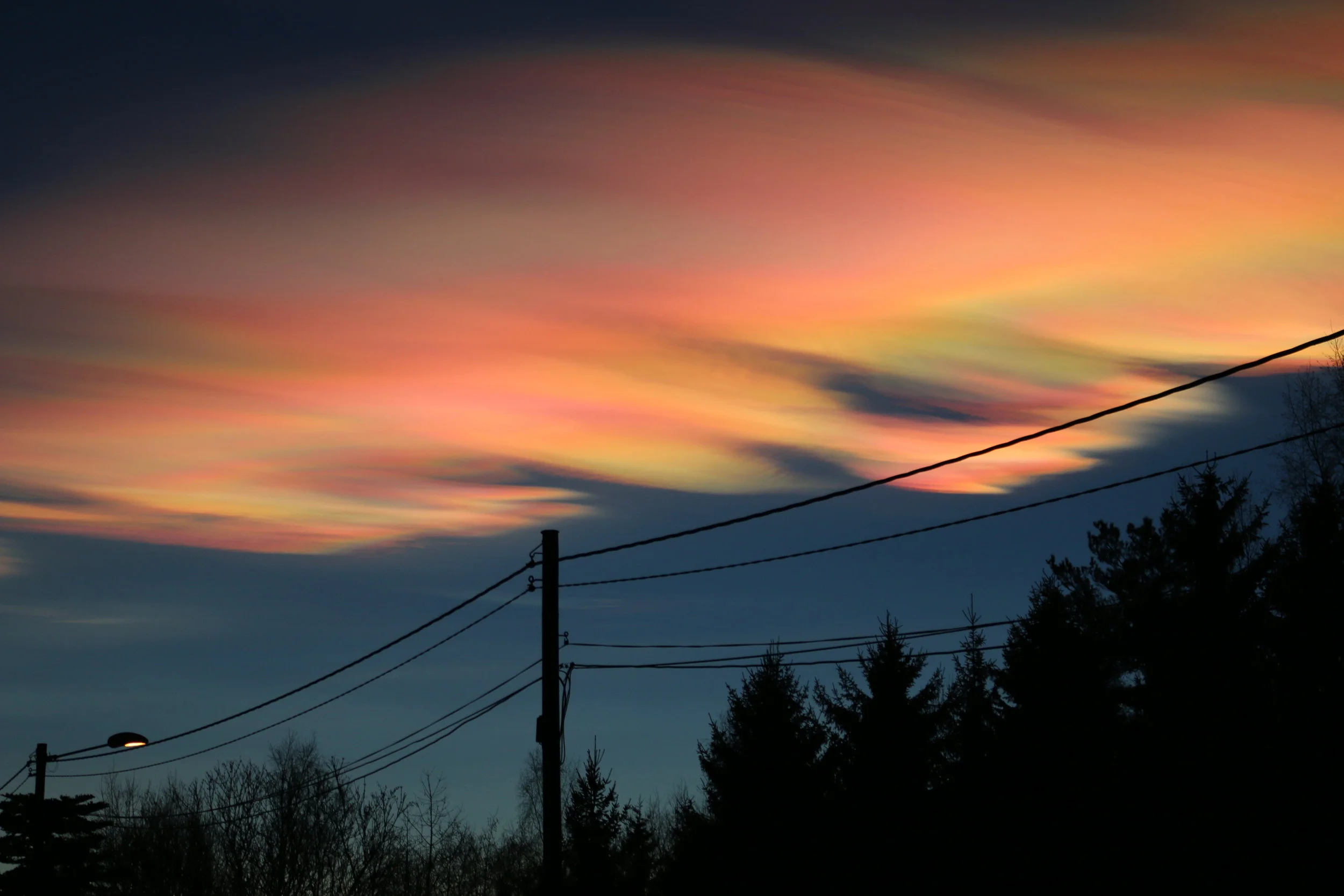 Nacreous Clouds Year: 2014 Place: Svelvik Camera: Canon EOS 70D