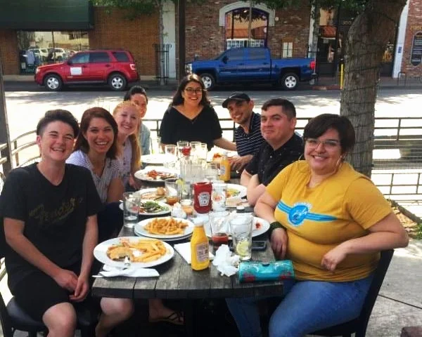 Our Spring 2019 Interns and Staff enjoying a goodbye lunch as our interns move on to bigger and brighter opportunities.