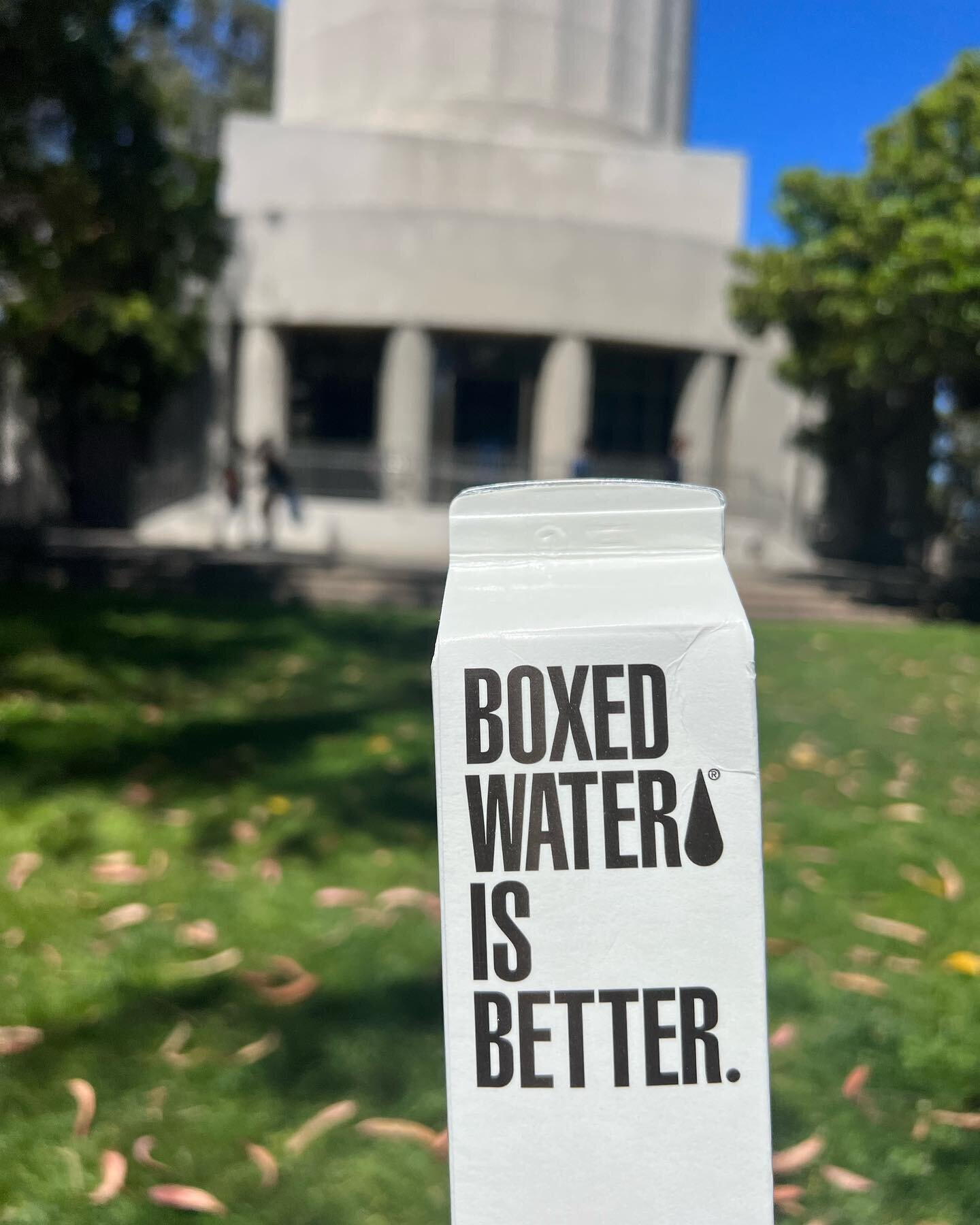 Part of my snack at Pioneer Park while debating the line for the Coit Tower Elevator #betterplanet @boxedwater