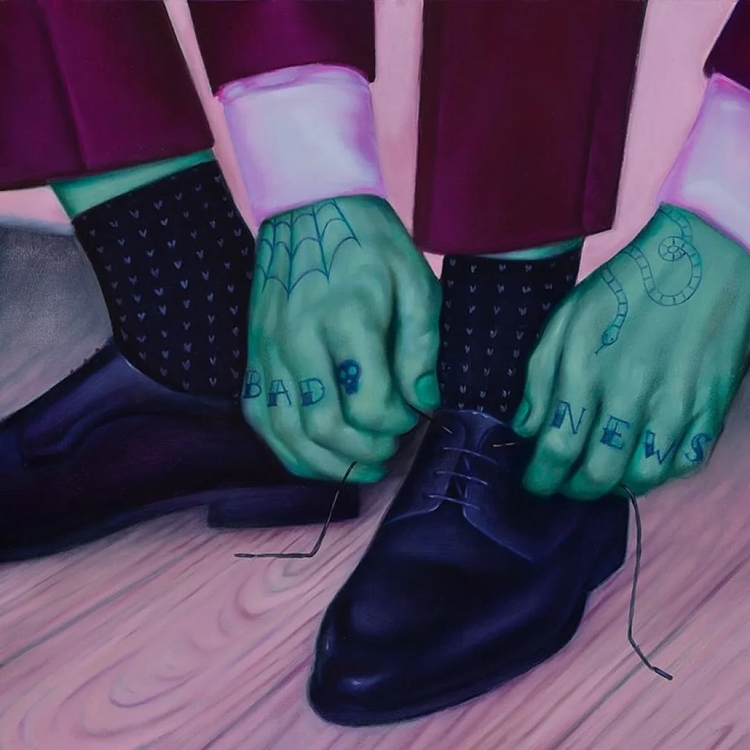 Get @reshare_app &bull; @roqlarue 

This week! Syd Bee brings us back into her world with her new show &ldquo;Violet Peril&rdquo; opening Friday, 11/14 6-9pm!

NW-based painter Syd Bee is influenced by the lurid delights of horror cinema imagery and 