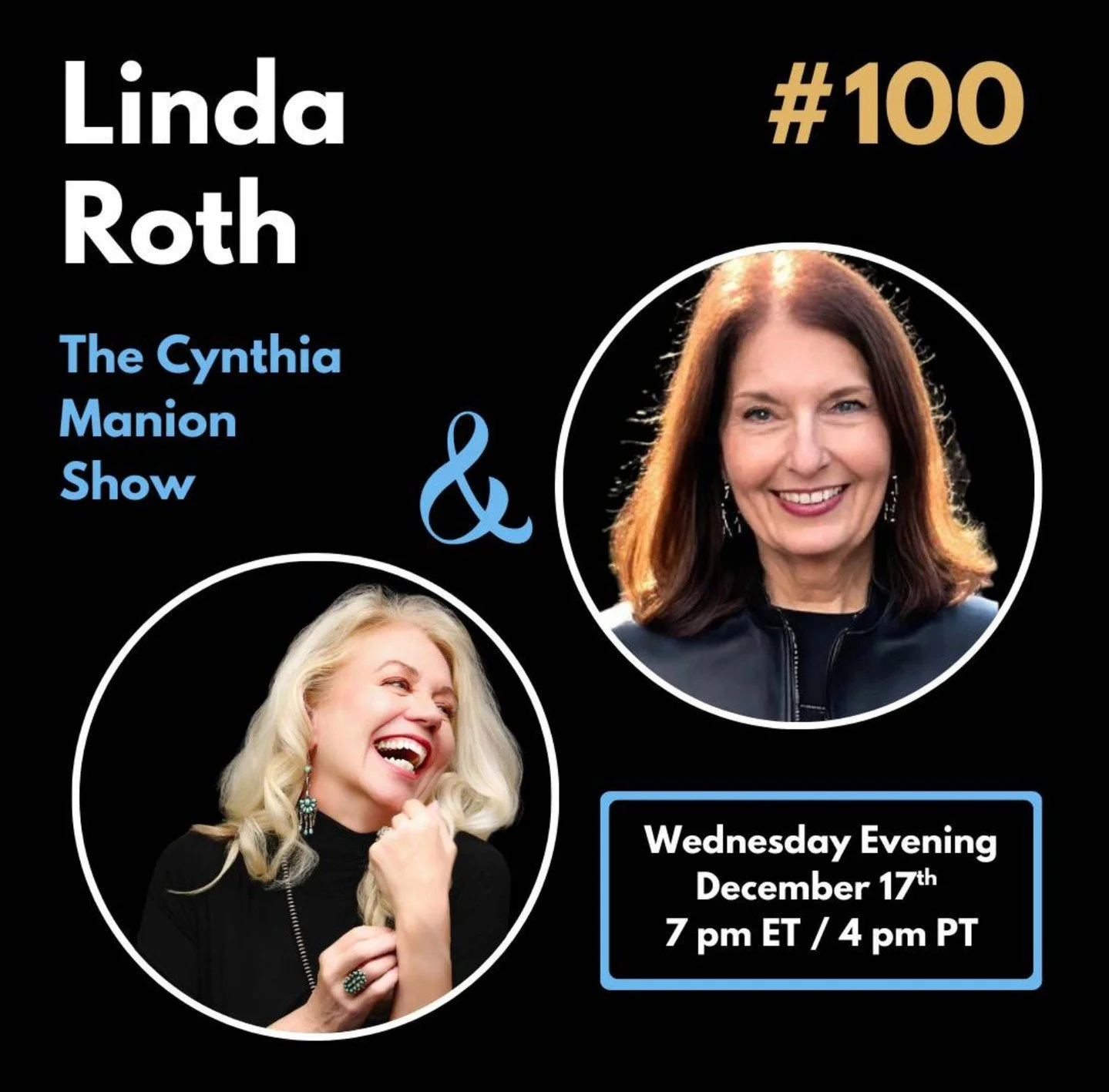 How exciting that Linda was chosen to be the 100th guest on The Cynthia Manion Show! 🎉✨ Such a great conversation and she loved the opportunity to share her journey on the podcast!⁠
⁠
If you haven&rsquo;t watched or listened yet, it's available on Y
