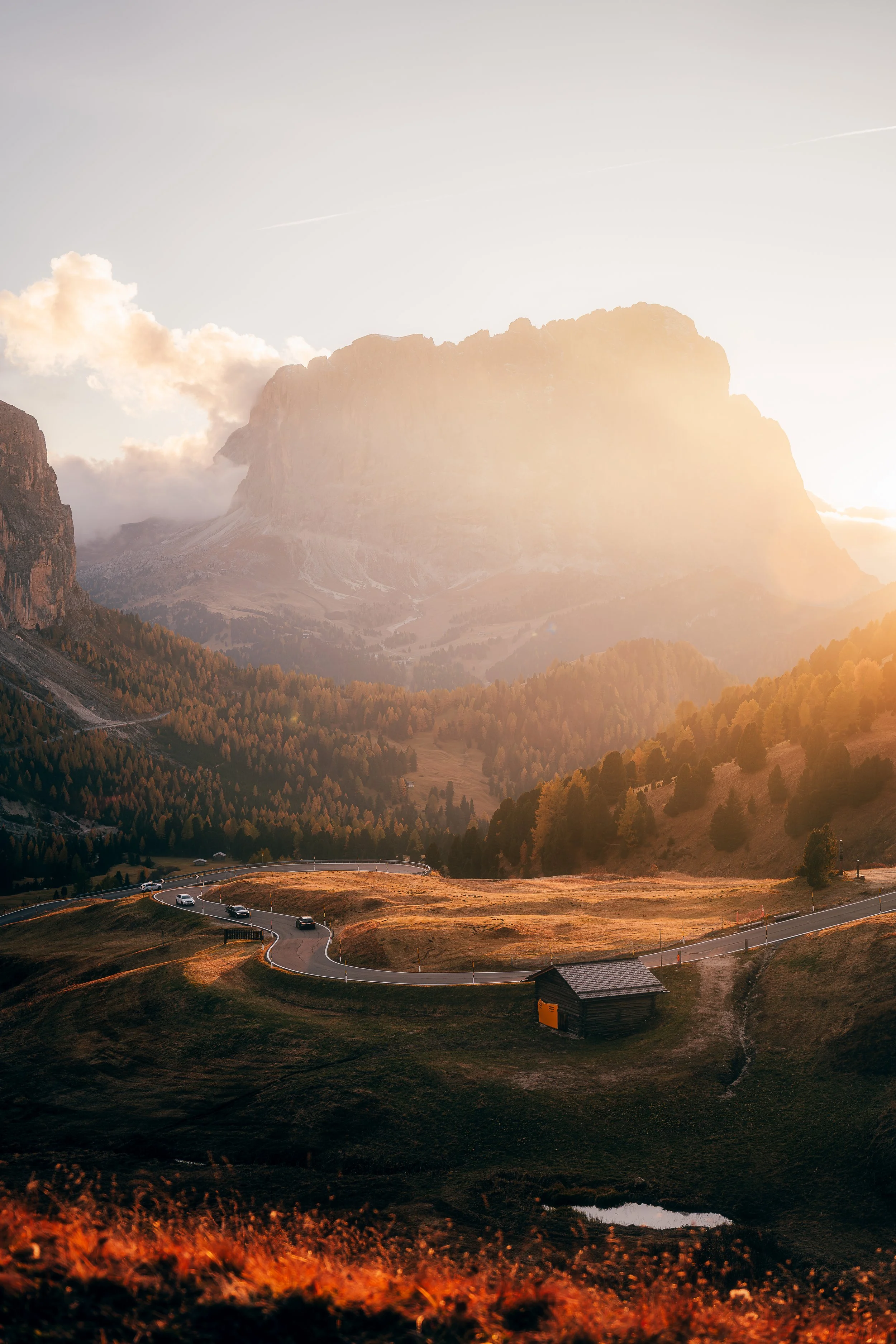 Gardena Pass Panoramic Sunset Glow.jpg