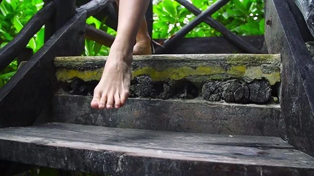 What's the best thing you learned about yourself in your yoga journey? We&rsquo;re all on our own path and we are exactly where we need to be today 🦶#tulumyoga @alessandrasannyas