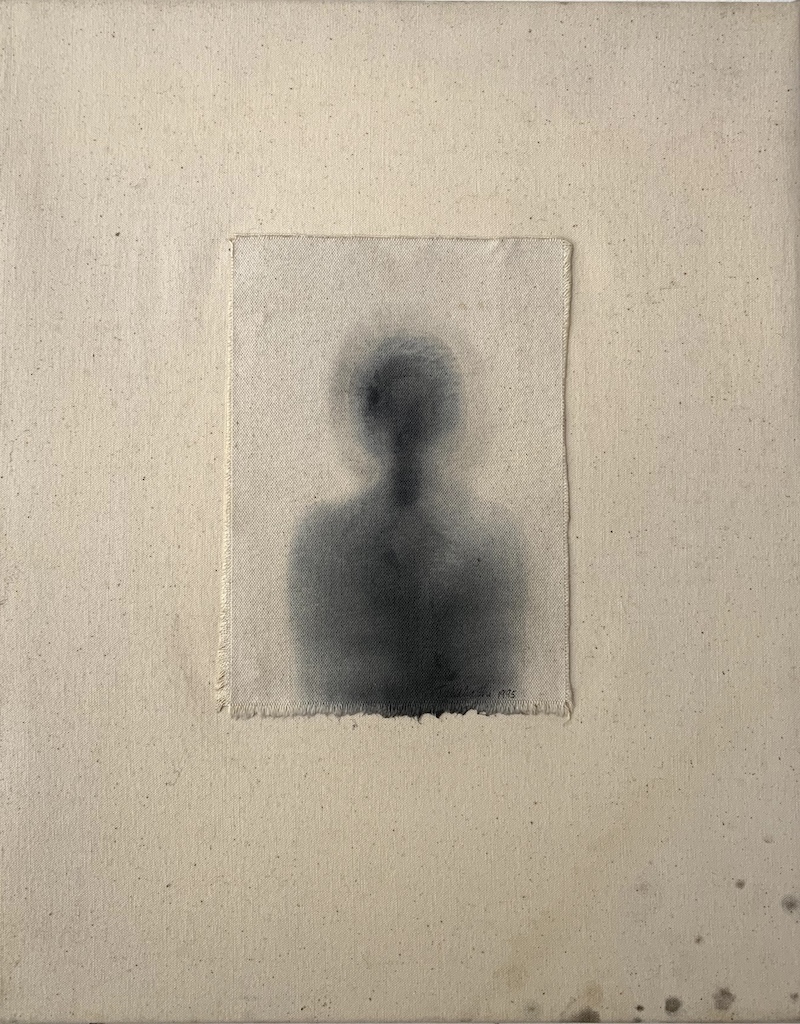 "Hiroshima/1," 1995, sumi ink on canvas, 22” x 16”