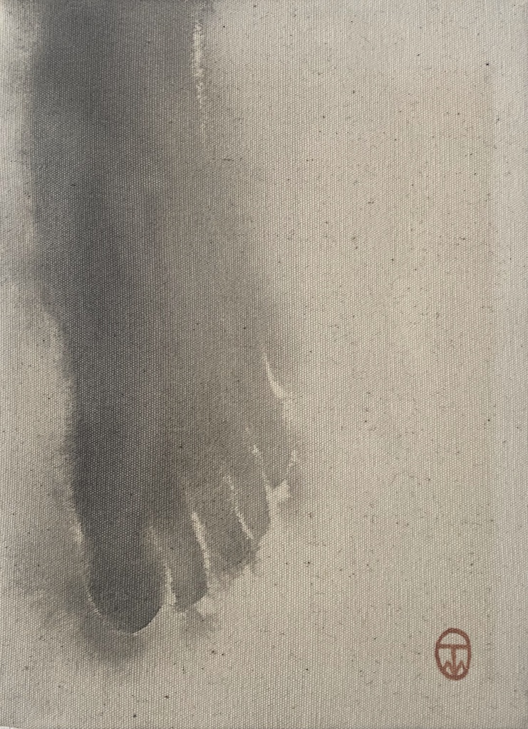 "Hiroshima/8," 1995, sumi ink on canvas, 8” x 10”