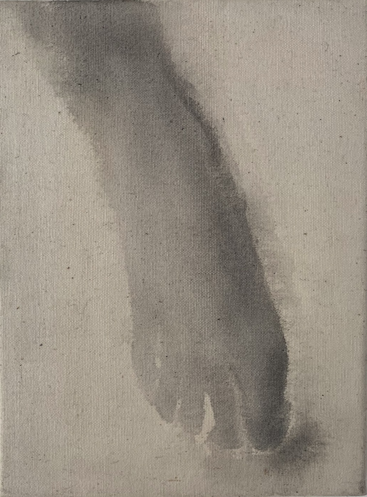 "Hiroshima 9," 1995, sumi ink on canvas, 12” x 9”