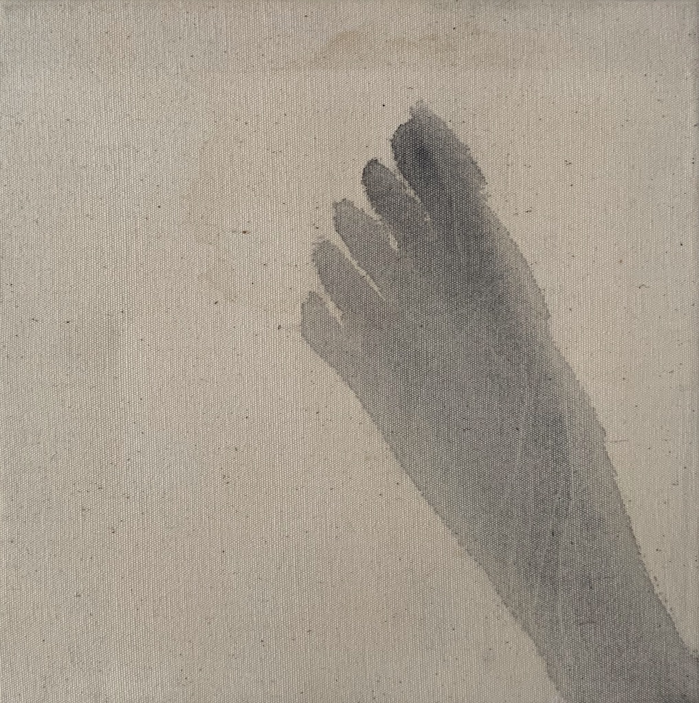 "Hiroshima/10," 1995, sumi ink on canvas, 12” x 12”