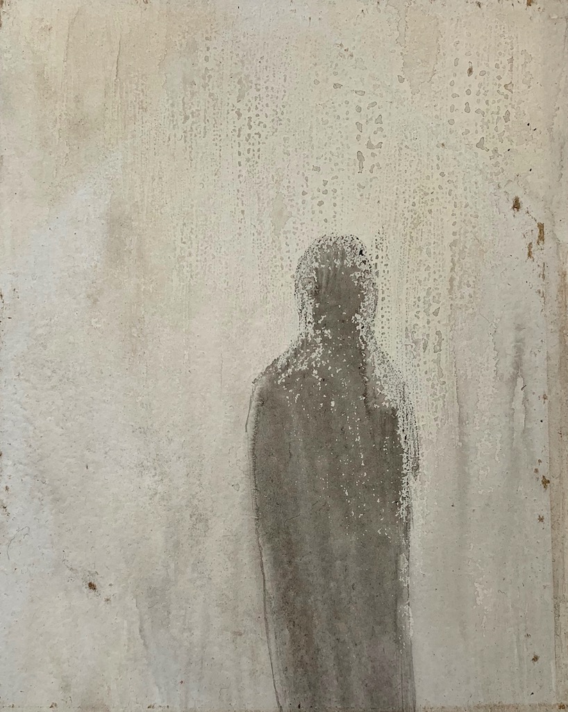 "Hiroshima/15," 1995, acrylic on board, 10” x 8”