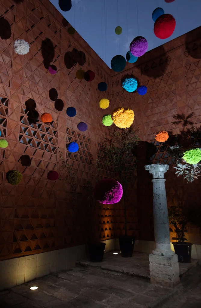 "Antídoto," PomPom Installation, Textile Museum, Oaxaca, Mexico, 2019