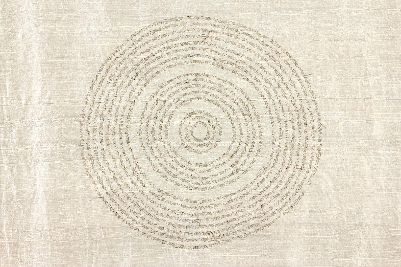 "Banner/1" detail of hair embroidery