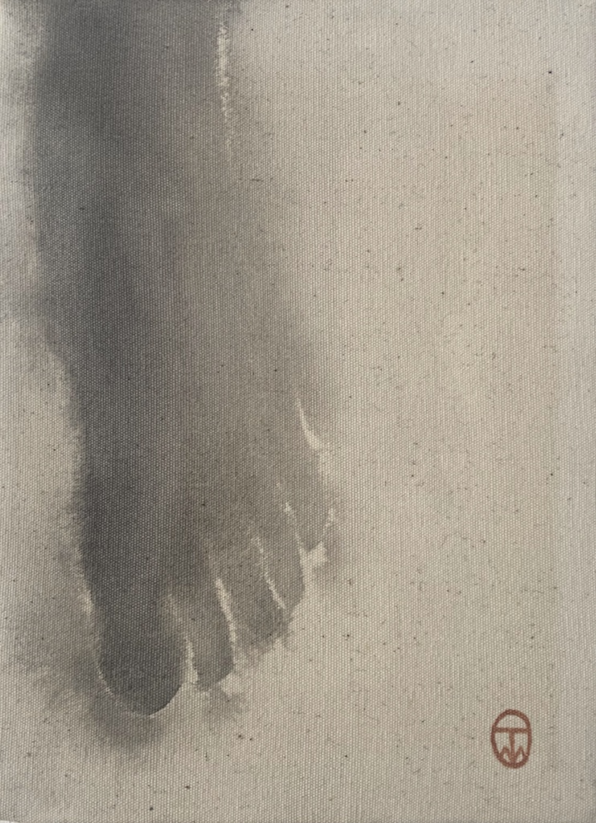 "Hiroshima/8," 1995, sumi ink on canvas, 8” x 10”