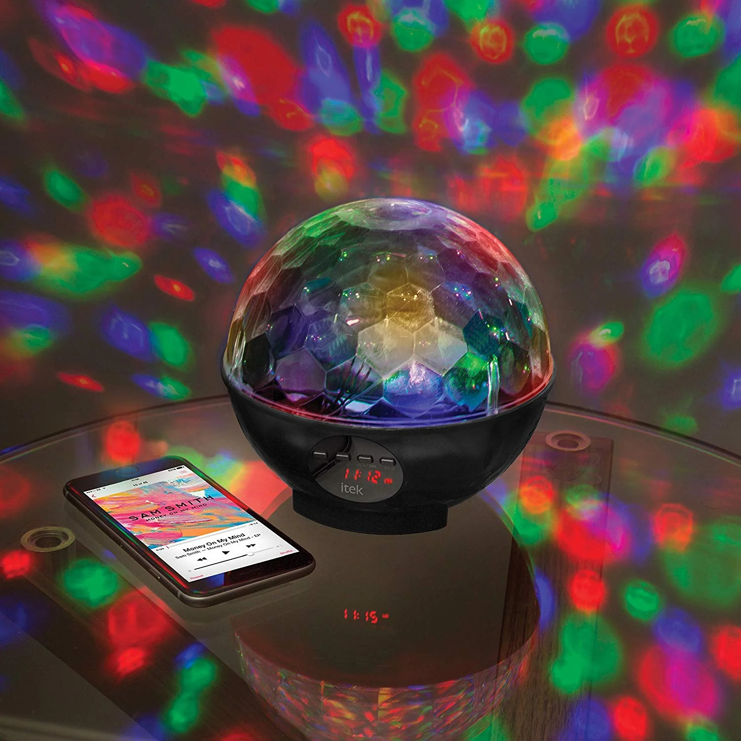 disco light with bluetooth speaker