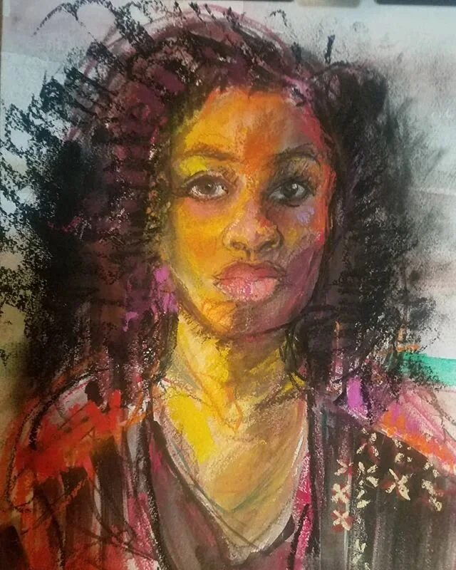 #selfportrait #watercolorpainting #pastels