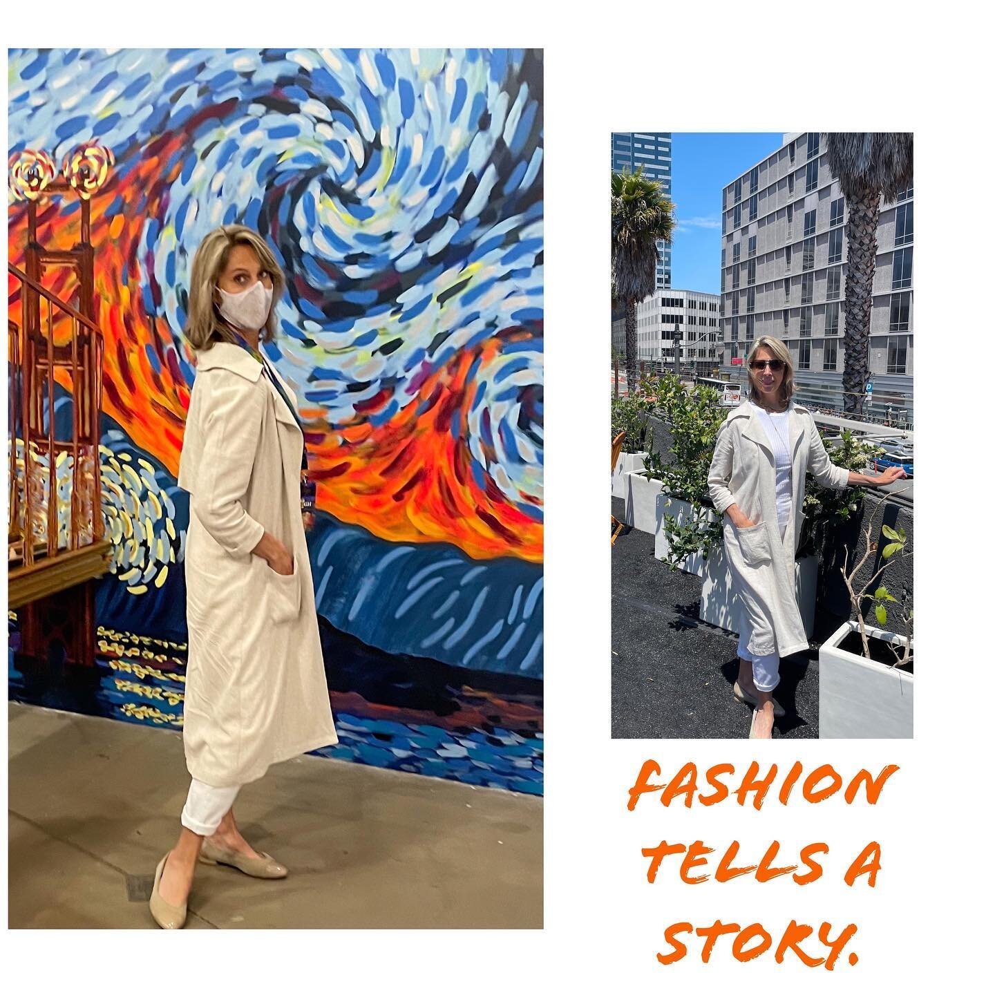 This linen trench kept me perfectly comfortable in San Francisco where we enjoyed a visit to VAN GOGH - The Immersive Experience. There is art in every thread: 

During the shutdown, small retailers were severely restricted. Not needing anything, I&r