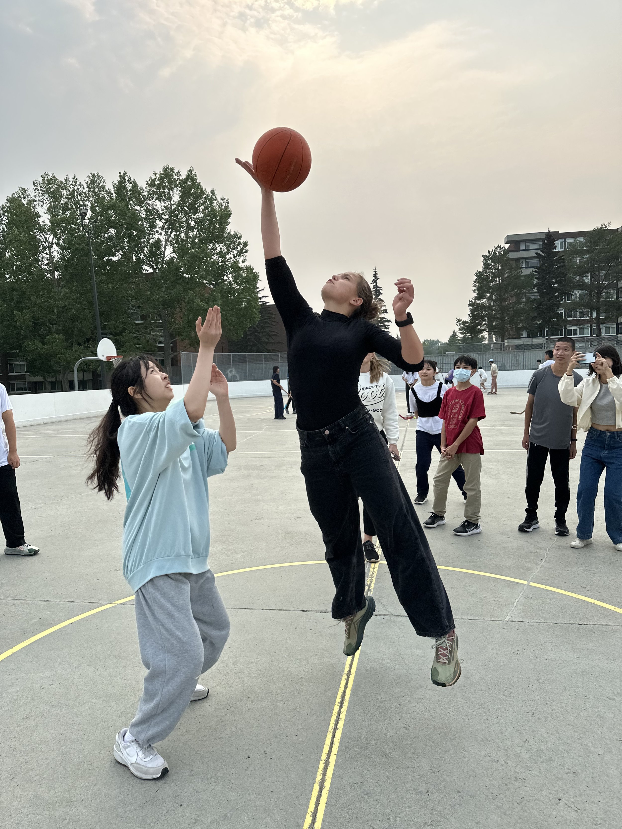 Bobcats play basketball