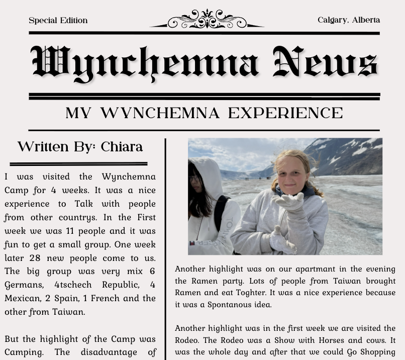 Extra! Extra! Read All About Wynchemna!