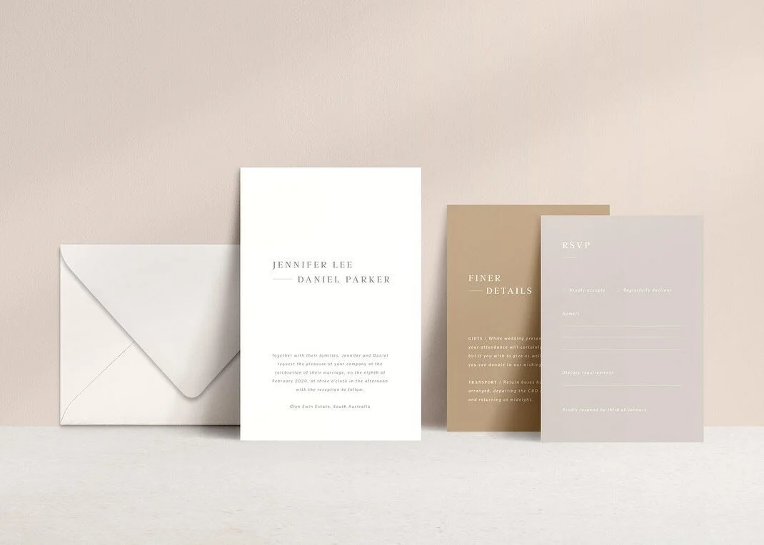 ADAIR / Customise to reflect your unique aesthetic by choosing from an array of paper, ink and envelope colours with our Design Guide ✨⁣ Which combo is your fave? 1, 2 or 3? 👇🏽
⁣
⁣
#weddingstationery #weddinginvitation #weddingsuite #weddinginvites #bride2021
