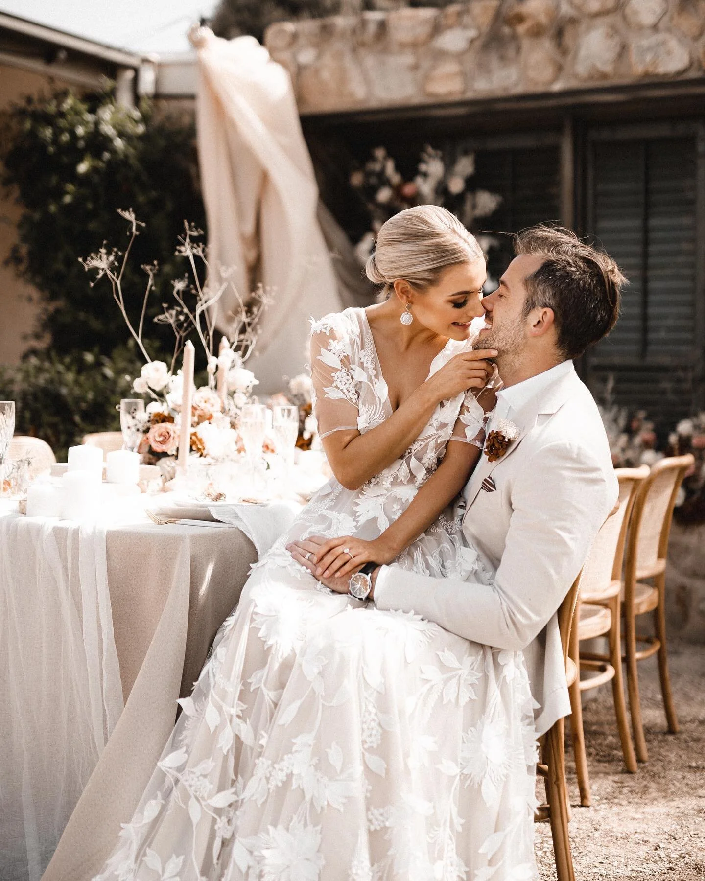Run Wild in Europe ✨ a sneak peek into this incredible styled shoot with a dream team!⁣
⁣
⁣
Venue + food @vignabottinwines ⁣
Stylist; concept + planning, stone, candles + bases, signage, Vespa @memorylaneadelaide⁣
Florists @stemhaus_ ⁣
Makeup @tessmua ⁣
Hair @soulfullhairandwellness ⁣
Brides tan + nails @beautysecretsnorwood⁣
Bride @_jesse_emily_ ⁣
Groom @stevecharlesmanning ⁣
Jeweller (brides engagement ring + band, grooms band) @classajewellers ⁣
Wedding Dress @couturelovemadness_⁣
Grooms outfit @mjbale ⁣
Cake @thebakespaceau ⁣
Stationary suite; inc. menus + placetags @oakandivory_ ⁣
Lead photographer @jessicamaryphotography⁣
Assistant photographer @amandajune.photo⁣
Furniture, tablecloth linen, plates + glassware @whitemarquee ⁣
Cutlery + napkins @honoured_hire ⁣
Silk ribbons @herbeautifulmess_creative⁣
Dehydrated fruit pieces @thirstyfruitco⁣
Draping @venue.productions ⁣
Videographer @lifesketchfilms