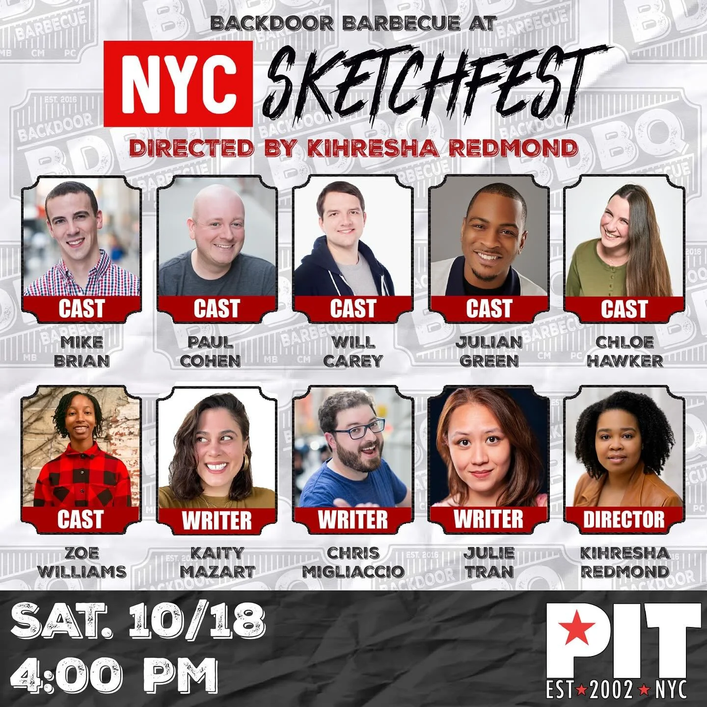 Go support these crazy talented angels! They’re bringing to life 3 of my sketches and I’m so excited!!! @backdoorbarbecuecomedy