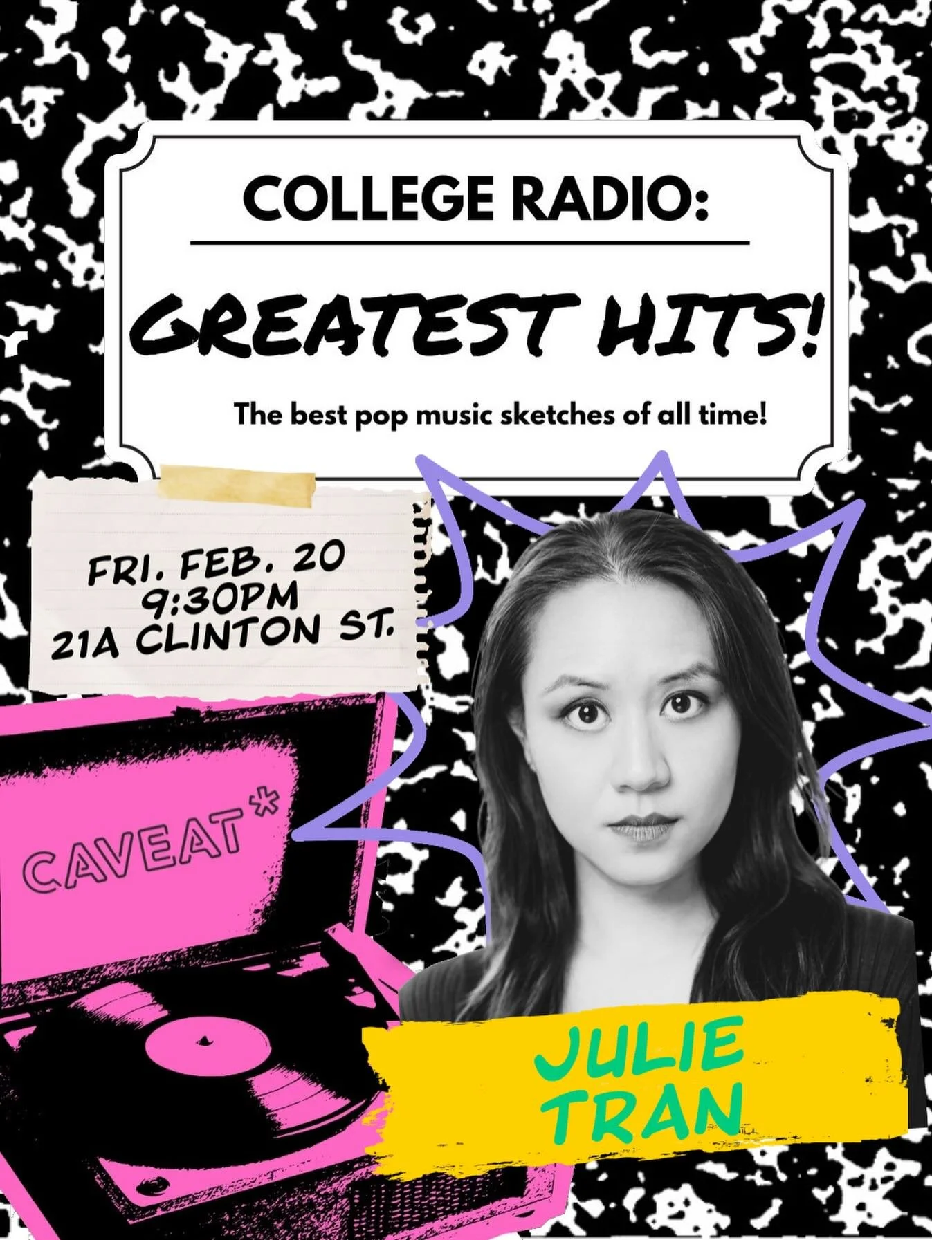 Who would I be if I didn&rsquo;t do comedy? WHO WOULD I BE?! 
@collegeradiosketchshow is bringing the BEST of the BEST in terms of past sketches AND performers and ya girl is in with the cool crowd! You better come out and get ready to laugh and I&rs