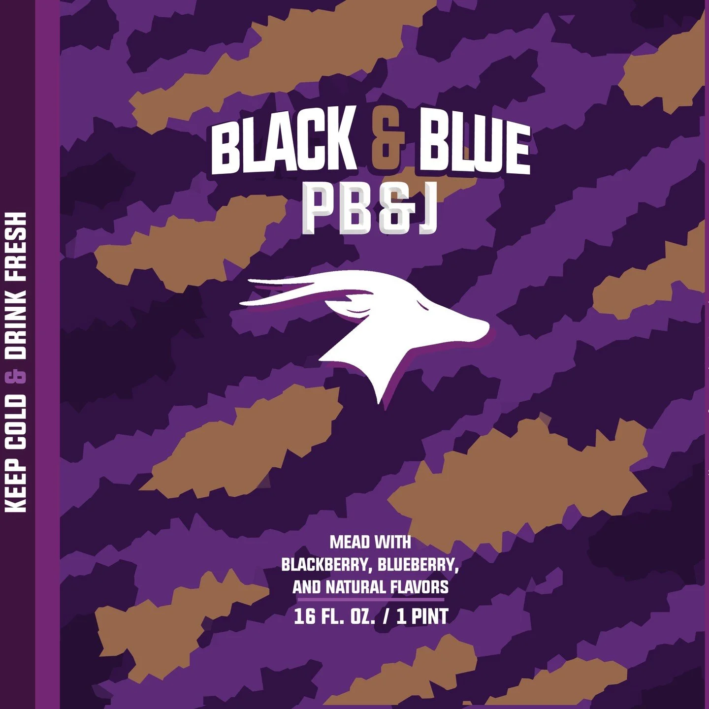 First of our new Anniversary Meads!

Black &amp; Blue PB&amp;J is the same PB&amp;J you've always loved, but made with blackberry and blueberry juice! It's got the same great peanut-butter flavor that you love, and comes in at 6.2% ABV! Available Fri