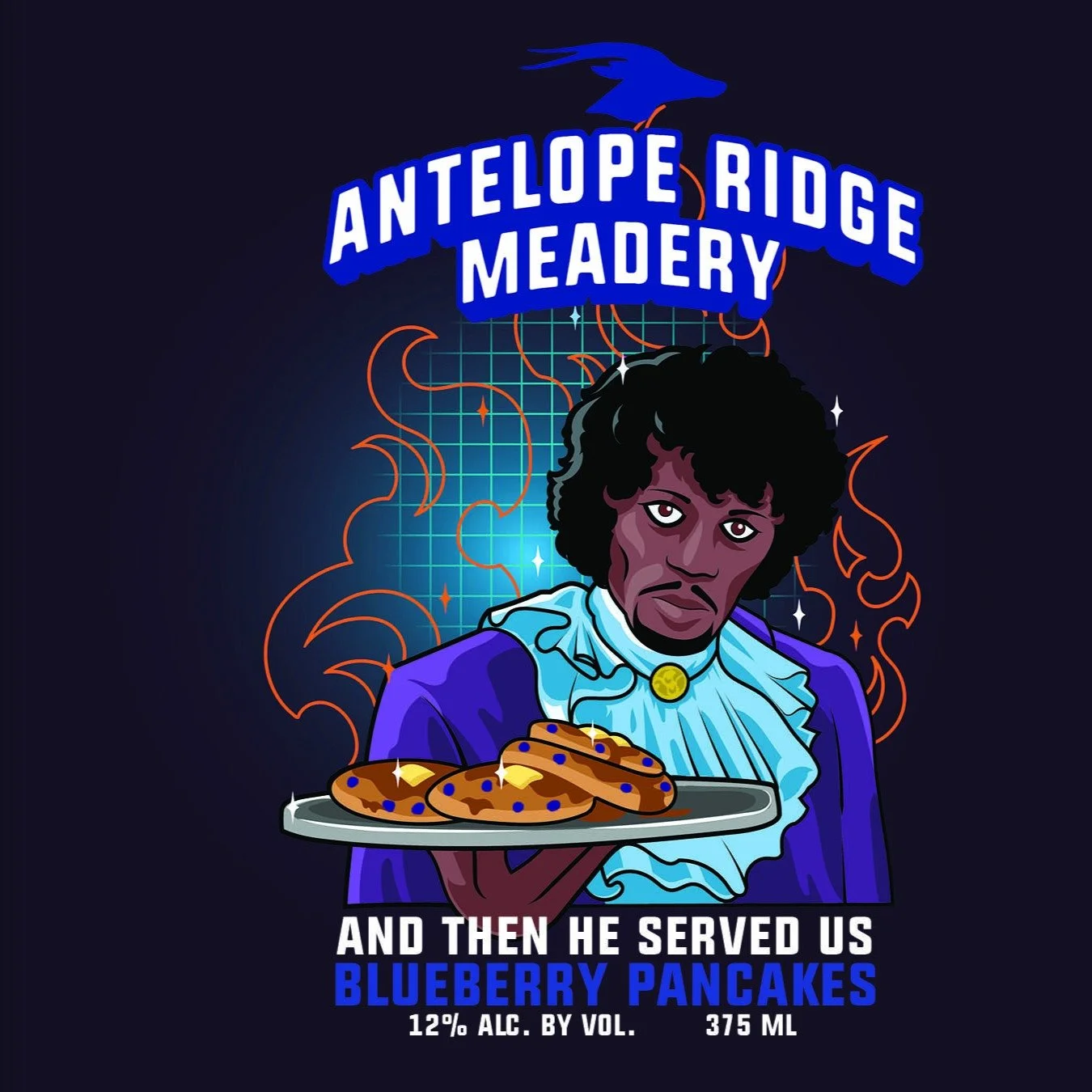 Highly Popular!
Gold-medal-winning!
Absent 2 years...
And Then He Served Us Blueberry Pancakes- batch 2!
This fantastic blueberry mead started 8 months ago with 600 lbs of whole organic Oregon blueberries and local wildflower honey. It aged on medium
