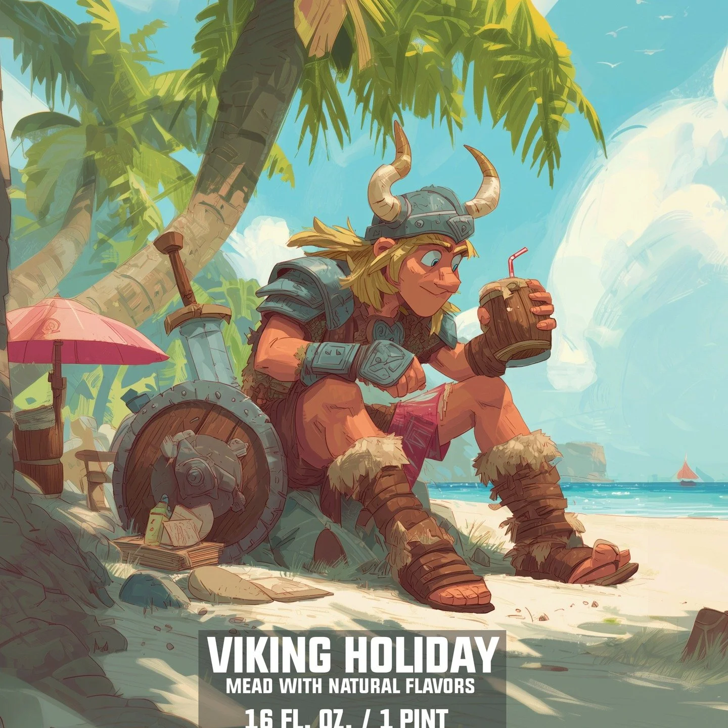 Viking Holiday!
When a fierce storm sent Gunnar&rsquo;s ship off course, he &ldquo;discovered&rdquo; a tropical island. The locals served him the most refreshing drink, a bubbly blend of fermented honey and tropical fruit juices. He took some barrels