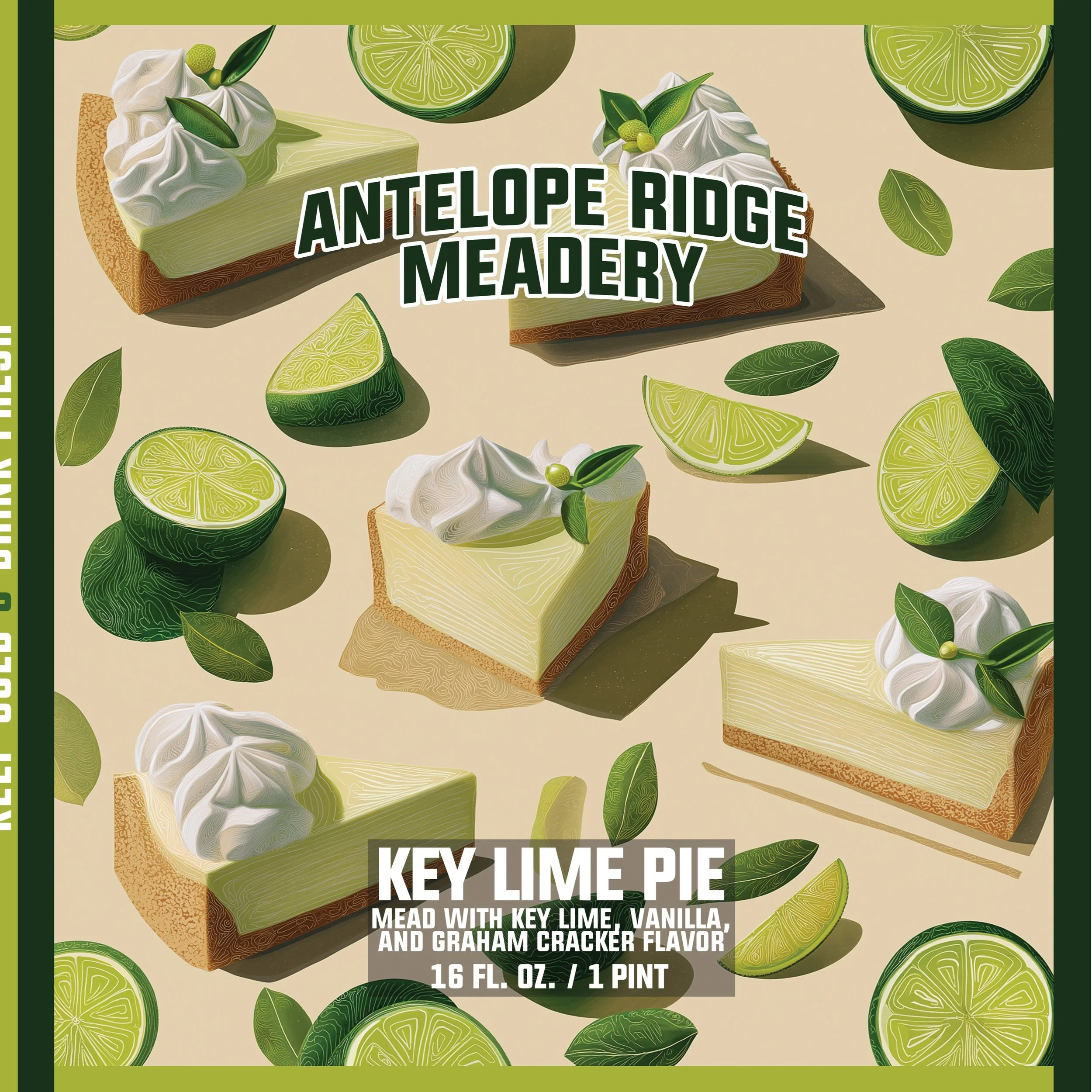 Key Lime Pie is an homage to our favorite summer dessert, combining key lime juice, vanilla, and graham cracker. Sweet, tart, creamy and delicious, just like you remember. Like all our meads, this mead is gluten-free. Enjoy Key Lime Pie on the go, no