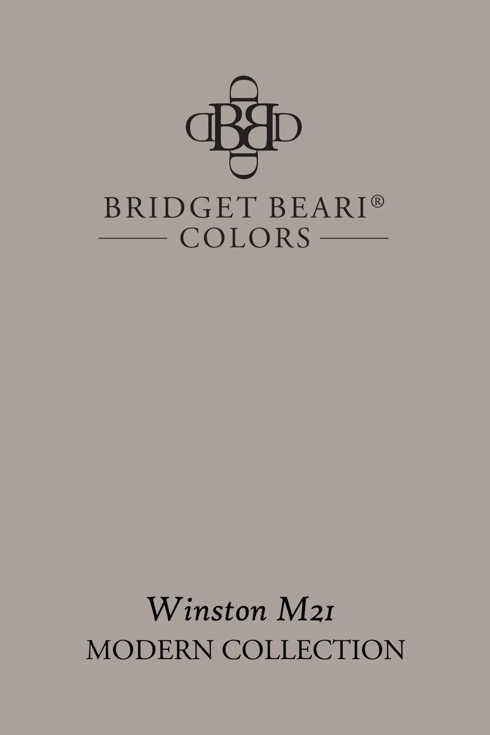 Winston M21 is a custom designer paint color in the Modern Collection by Bridget Beari, a medium gray paint color that will bring sophistication to any space.