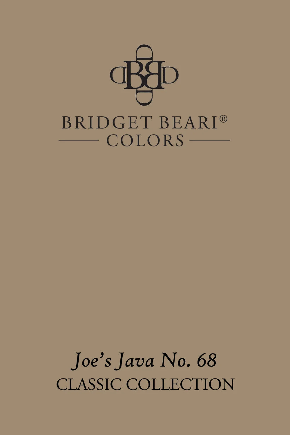 Joe's Java No. 68 is a custom designer paint color in the Classic Collection by Bridget Beari, a dark khaki paint color that will bring depth to any space.