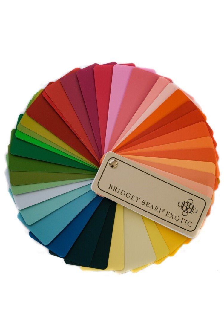 The Bridget Beari Exotic Fan Deck includes 48 Colors in color expert Susan Jamieson's Exotic Collection, which span from vibrant yellows, oranges, and greens to bold reds, blues, and pinks.