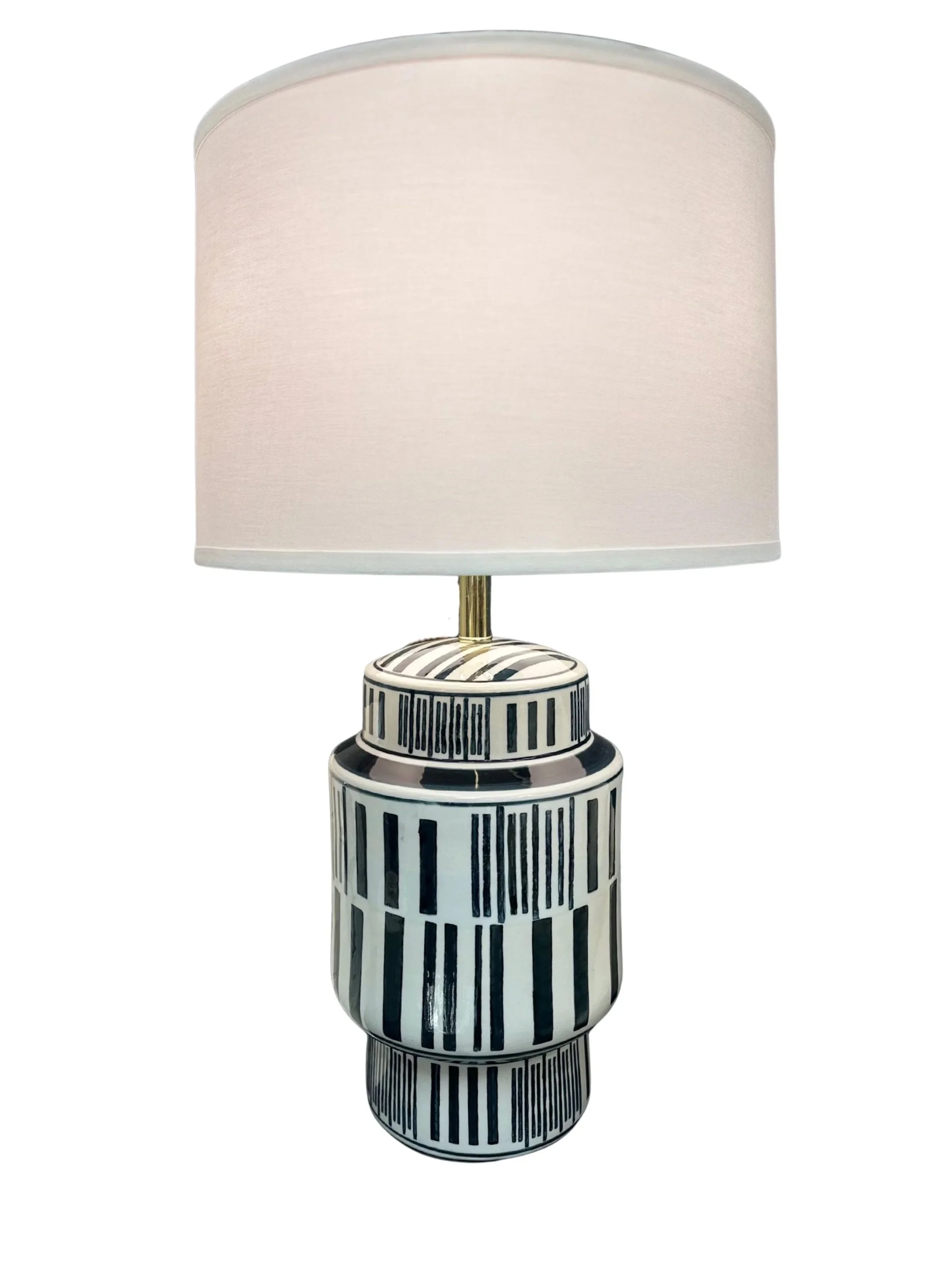 Black and Gray Barcode Lamp