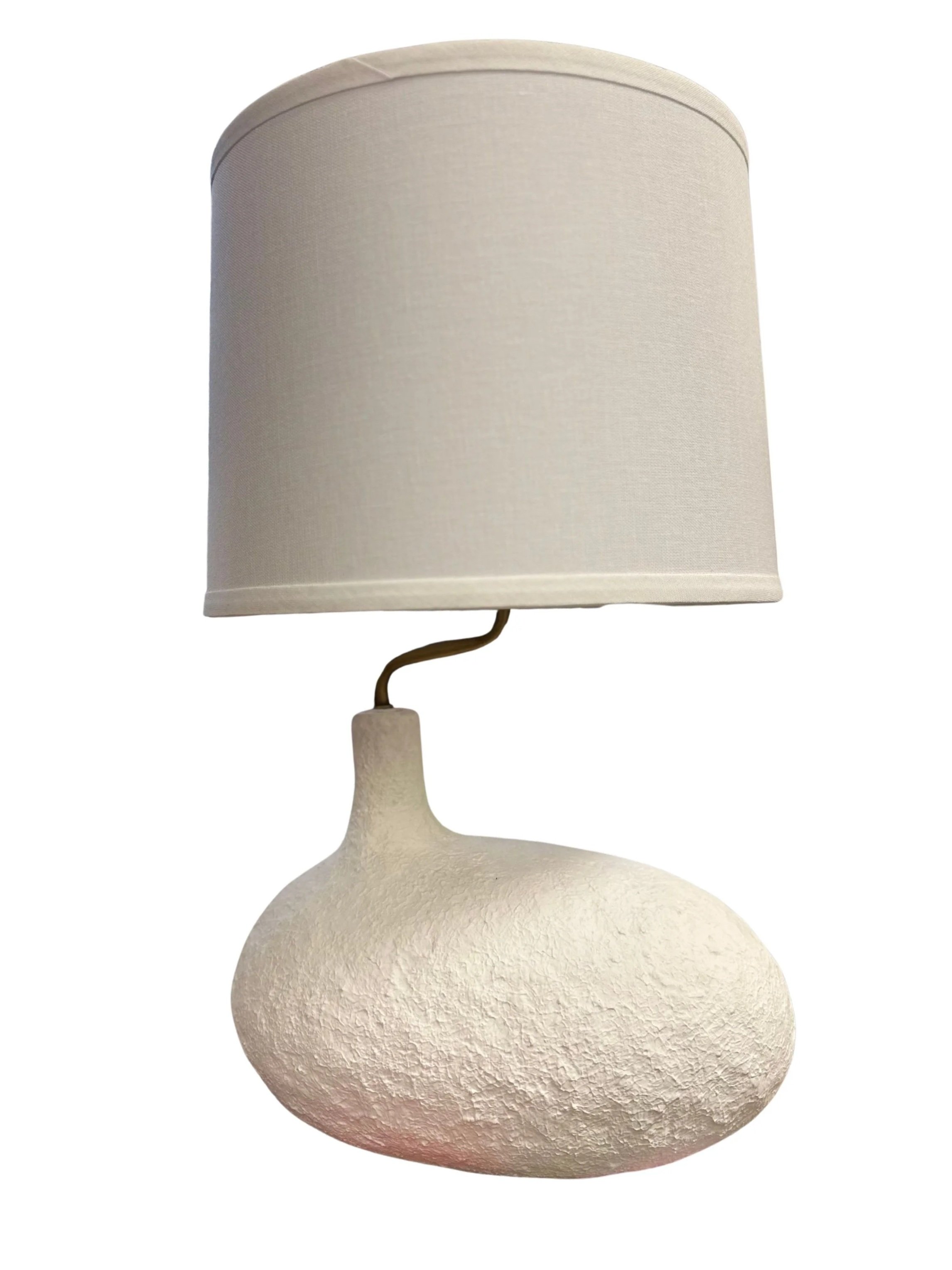White Offset Ceramic Lamp