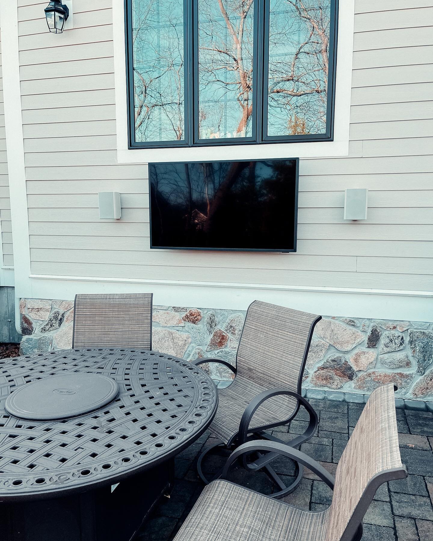 Samsung 55 outdoor terrace tv with sonos amp in needham 📺