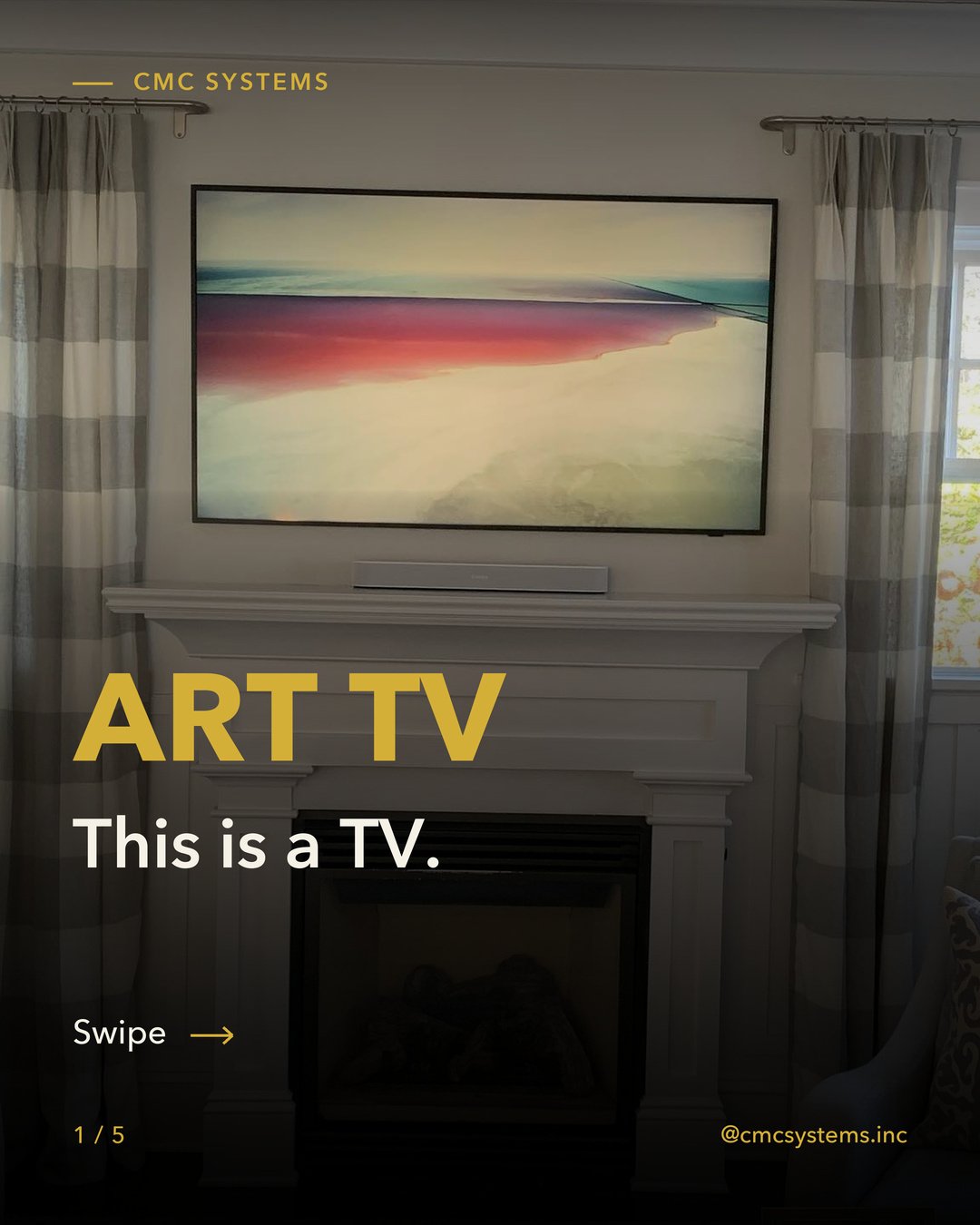 When it's off, it looks like art.
CMC Systems installs art TVs over fireplaces and living room walls.
Pick the frame and the art. We hide the wires.
Free consult. (617) 322-4485
#needham #wellesley #frametv #arttv #cmcsystems