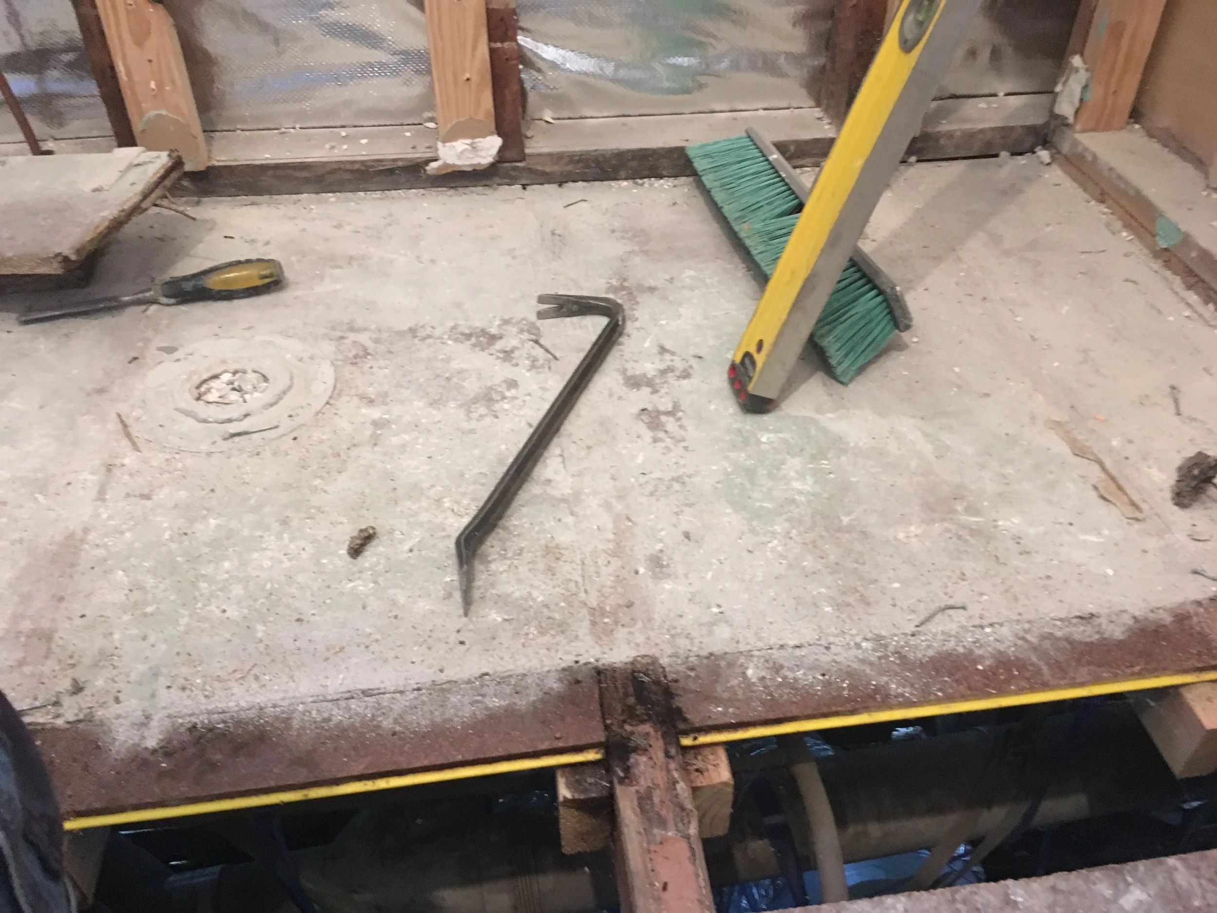 4. REMOVAL OF TILES AND FLOORING TO EXPOSE DAMAGED AREA.JPG