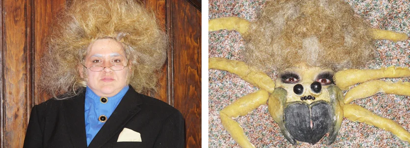 Self-portrait as Phil Spector/Self-portrait as This Spider in Phil Spector Totally Looks Like This Spider by PrincessStinkFluff 