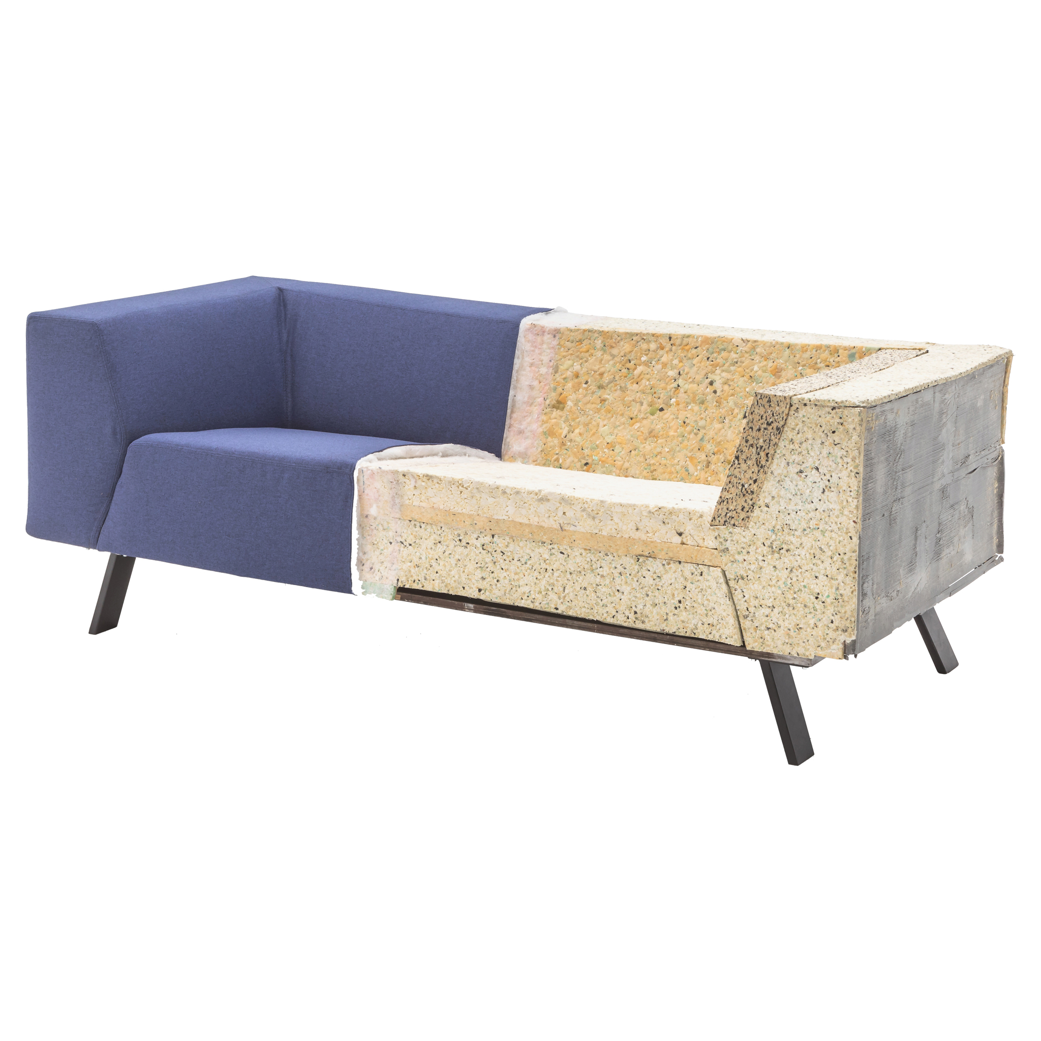 SEARIOUS BUSINESS: DESIGN SOFAThis design sofa has a base, which is 3D printed out of recycled plastic. All in all this sofa is made from 95% recycled material. This version is developed by Searious Business, in collaboration with TU Delft and Marce…