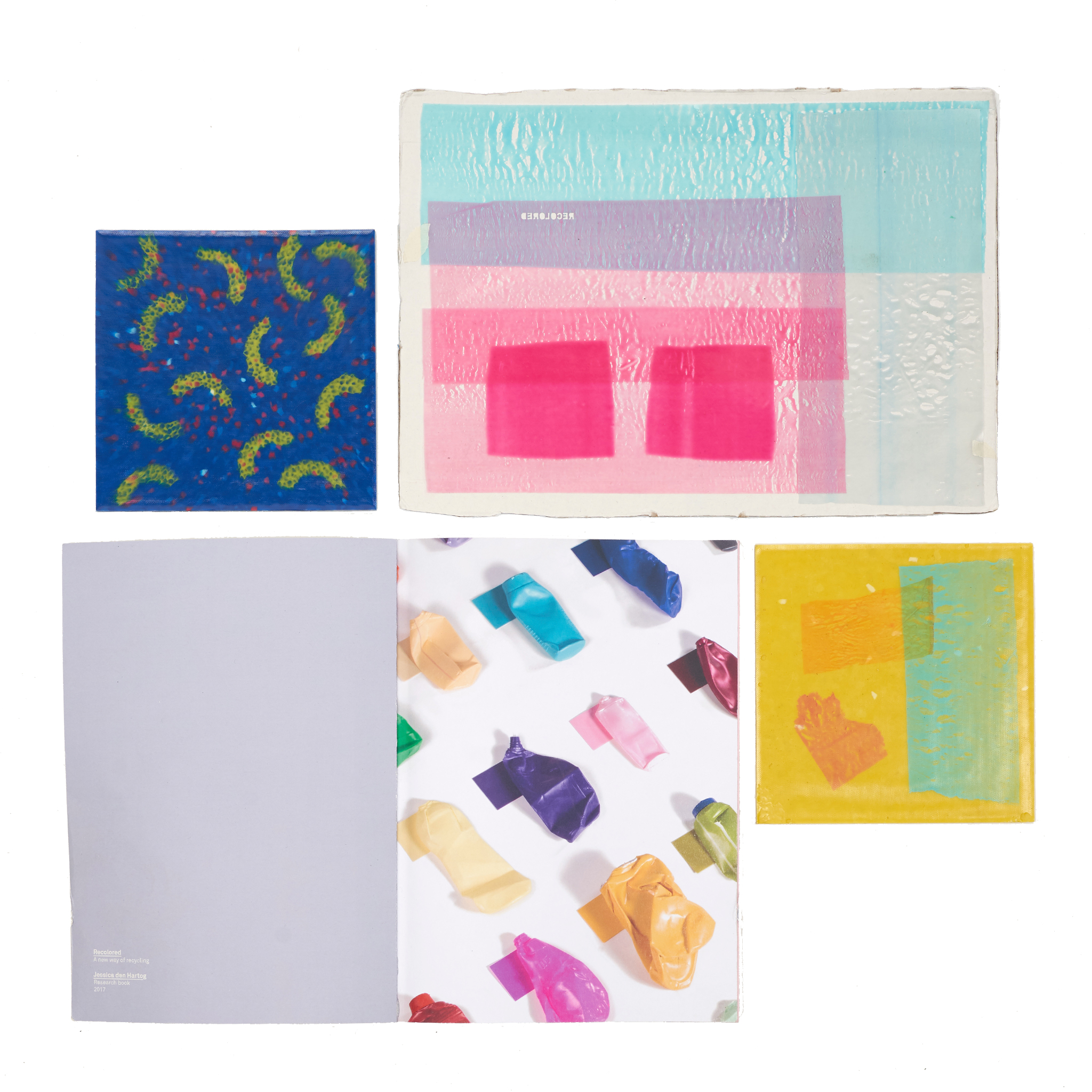 JESSICA DEN HARTOG: RECOLOURED, A NEW WAY OF RECYCLING.A personal interpretation on the possibilities of recycled plastic. A material with its own quality and identity. The research arose from the preference to work with the material plastic and the…