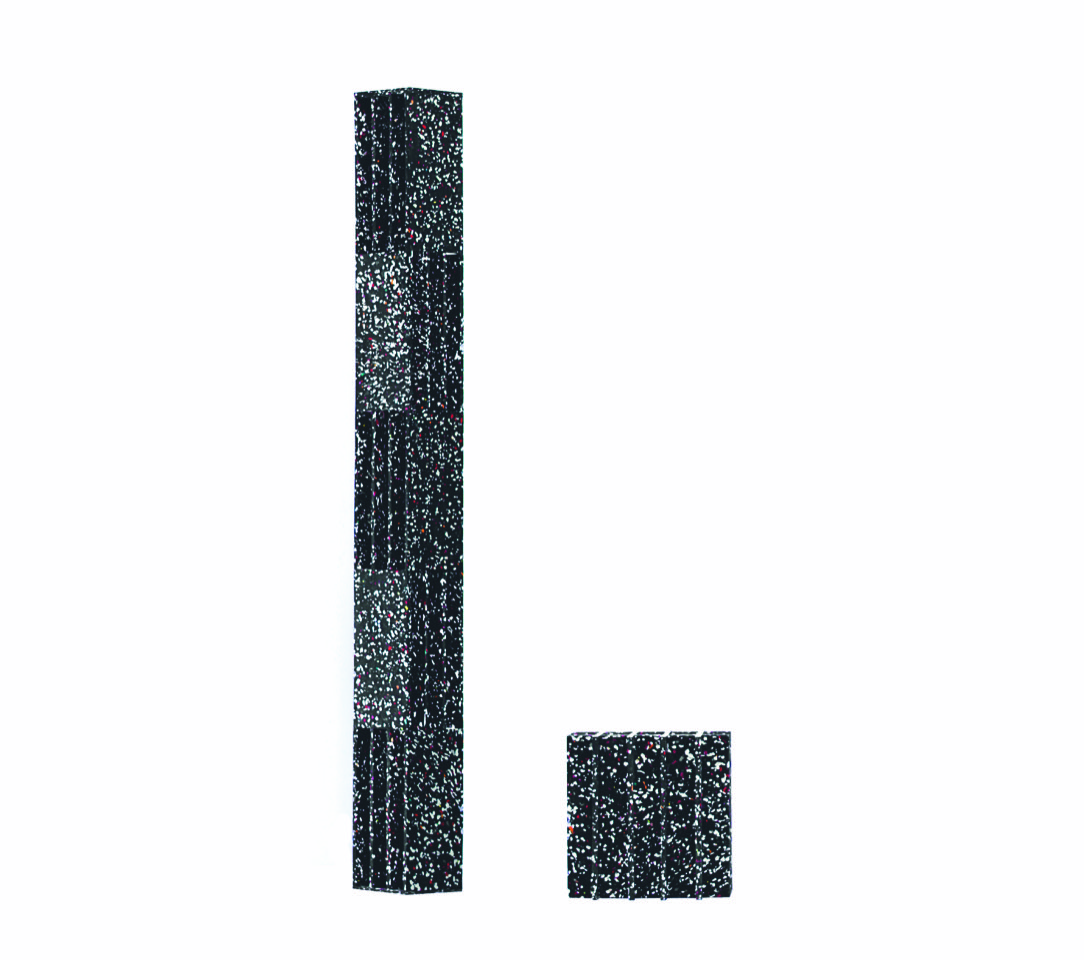 Plasticiet: BLACKSTAR Grid Plasticiet creates materials from 100 % plastic waste that can be used for building materials for the future. This particular material is made out of old garden furniture and pig farm production waste.