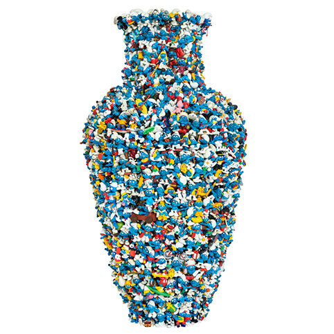 DIEDERIK SCHNEEMANN: MING VASE Matchboxes, postcards, perfume bottles, pewter trinkets. And smurfs. Looking for interesting materials to work with, Diederik Schneemann came across discarded collections. They represent a different value than, for exa…