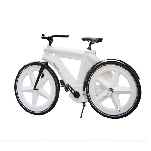 DUTCHFIETS: BIKEFrame and wheels from DutchFiets consist of 100% recyclable plastic. It is easy to process, gives a lot of design freedom and can be recycled efficiently. www.dutchfiets.nl