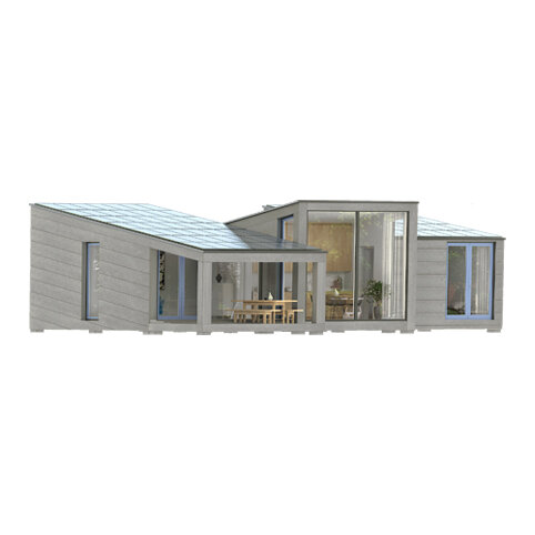 HOUSE FROM PLASTIC WASTE Save Plastics makes all kinds of products from recycled plastics. Even a complete house, luxurious and comfortable. Save Home is a movable home consisting of separate units that can be connected as desired. Self-sufficient …
