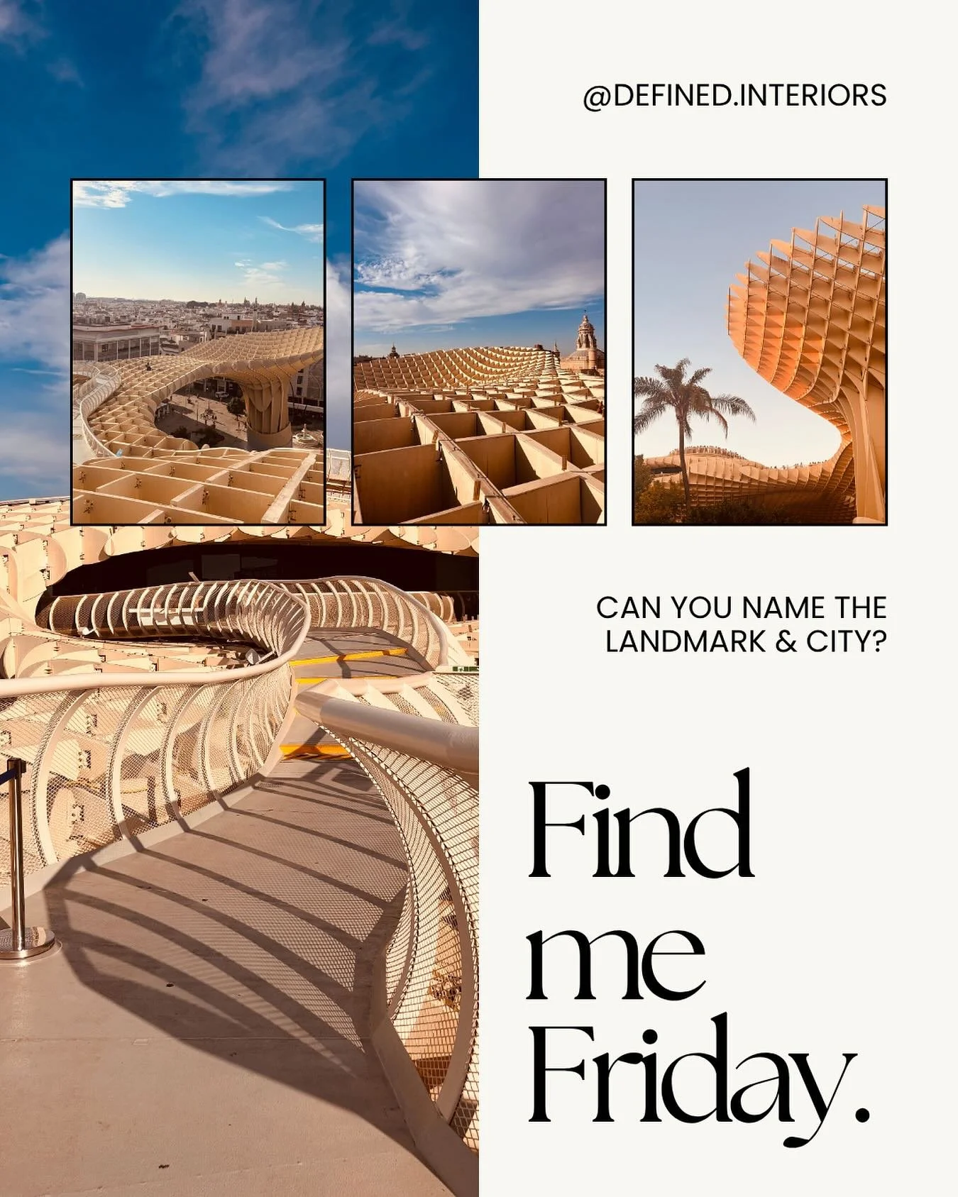 F I N D  M E  F R I D A Y

Can you guess the landmark and city one of the Defined Interiors team has visited recently? 

Pop your answers below 👇 

www.definedinteriors.co.uk 📸 @defined.interiors
#DefinedInteriors 
#FitOut 
#OfficeDesign 
#CityOfLo