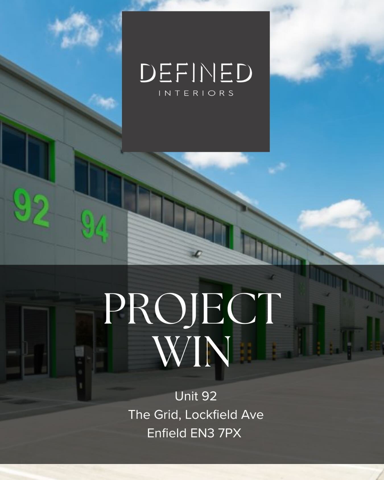P R O J E C T  W I N
 
Defined Interiors are delighted to announce another successful project award for our long-standing client, Royal London Asset Management at The Grid, Unit 92, Enfield.
 
The scope of works includes a comprehensive internal refu