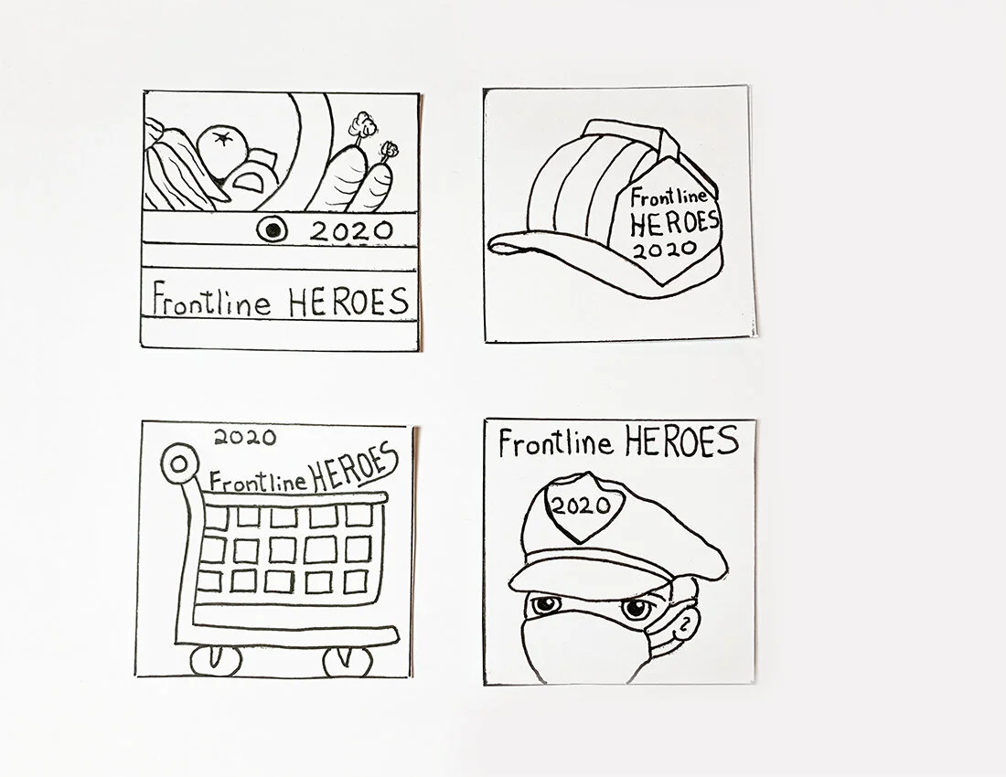 Frontline Hero Patterns - Fire-Police-Supermarket